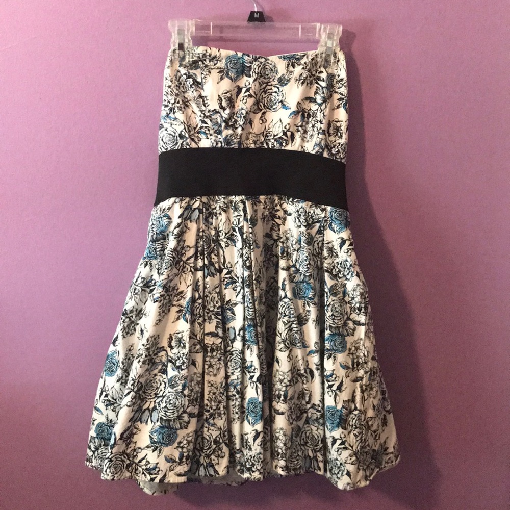 Floral Strapless Dress